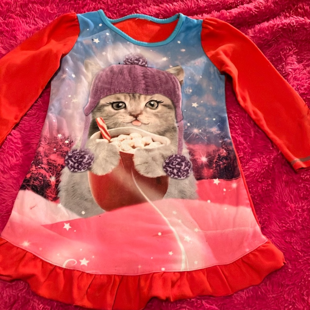 Winter Kitten Nightgown